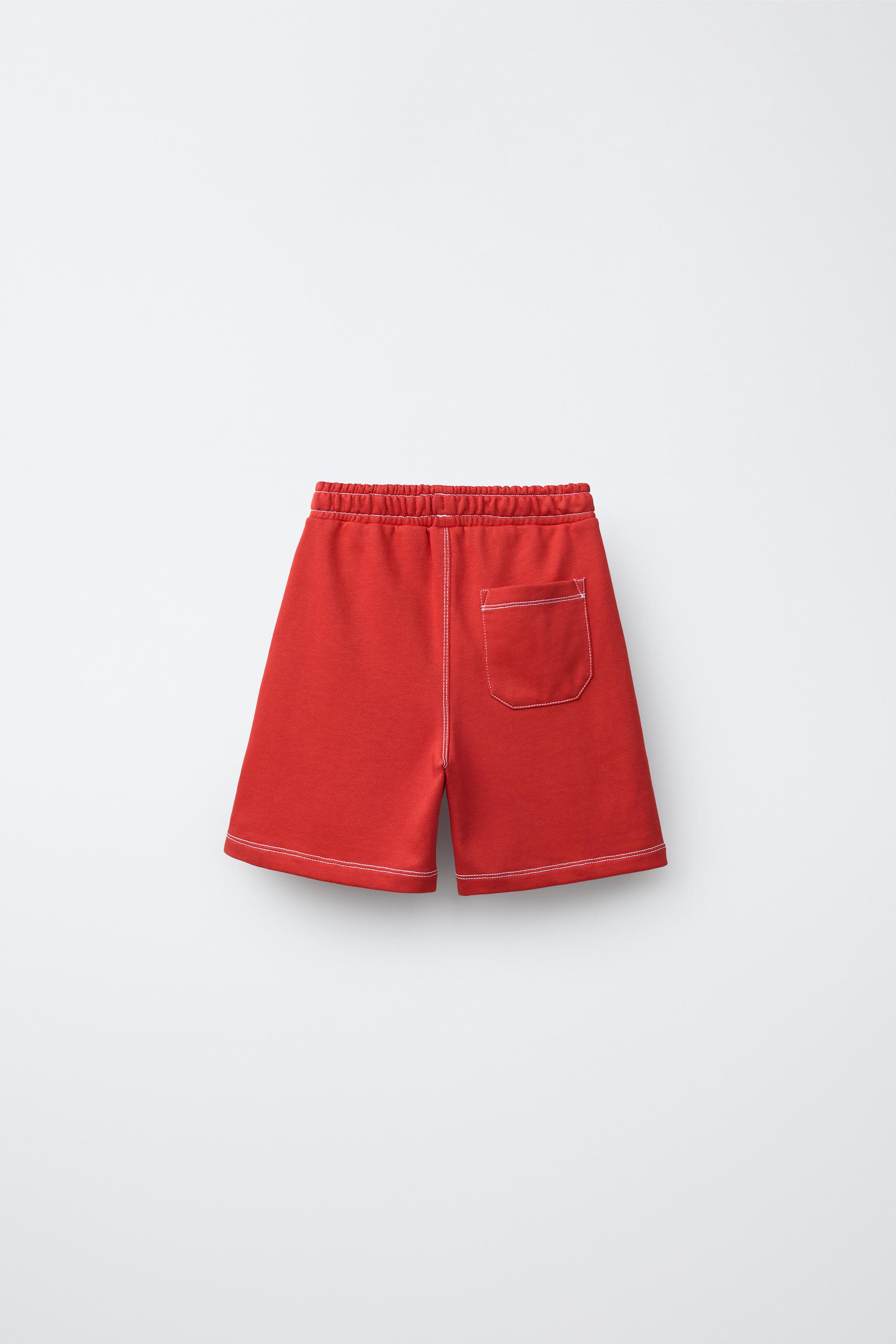 ENSEMBLE T-SHIRT ET BERMUDA EN MOLLETON SURPIQÛRES